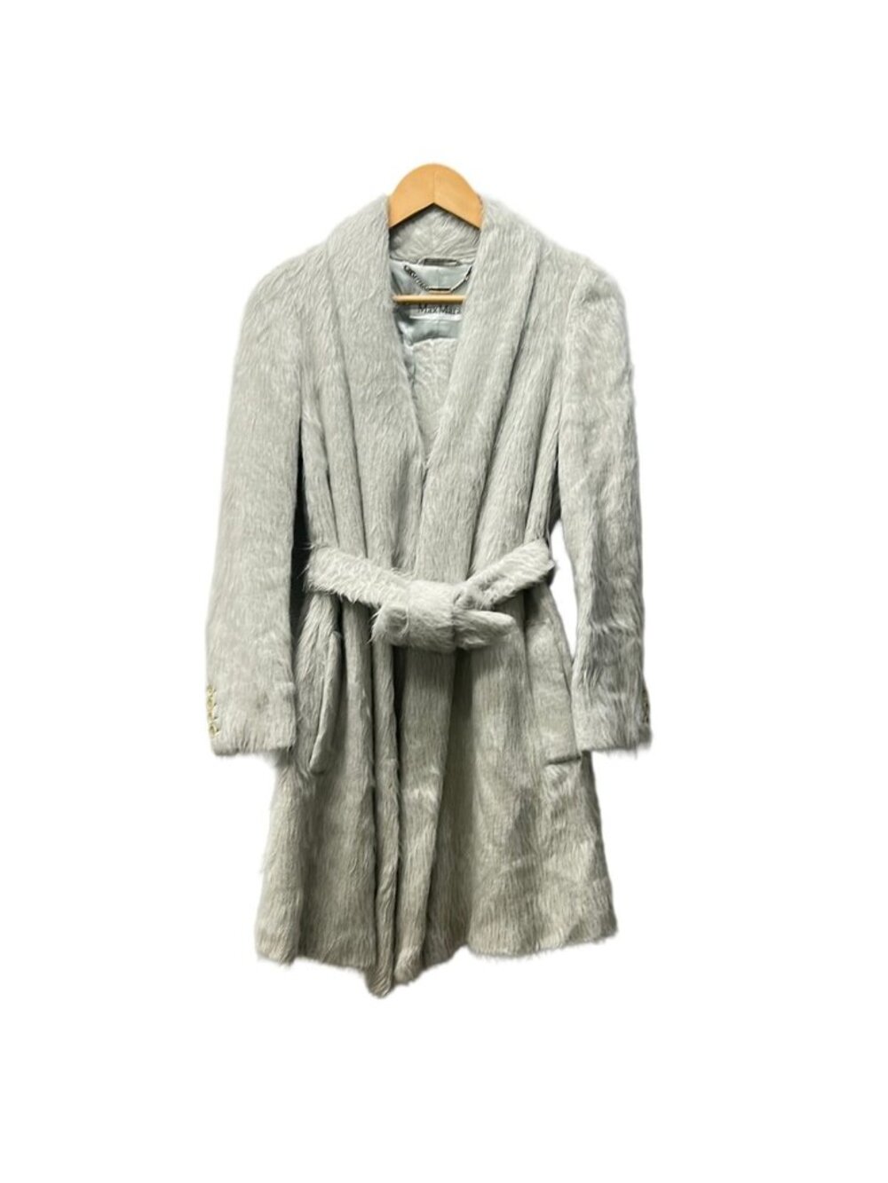 Max Mara Coat 38 S Light Green Long Sleeve Winter